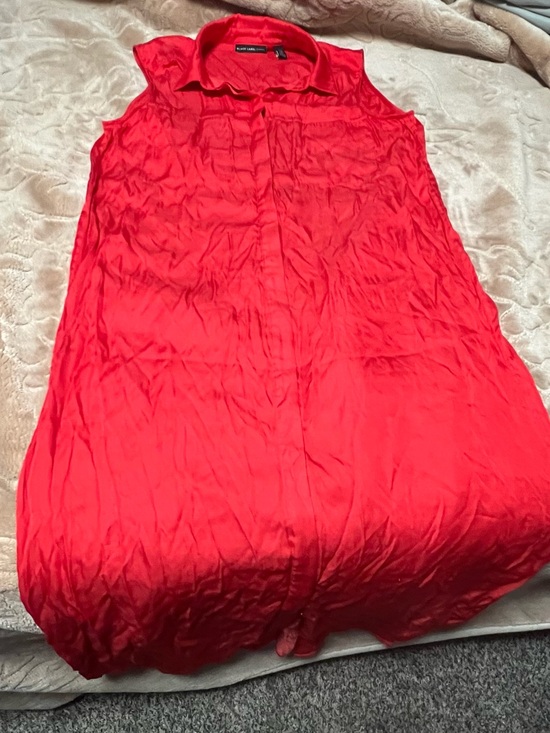 Dresses & Skirts - Sleeveless Red Button-Front Dress